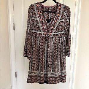 Anthropologie Bohemian Embroidered Dress